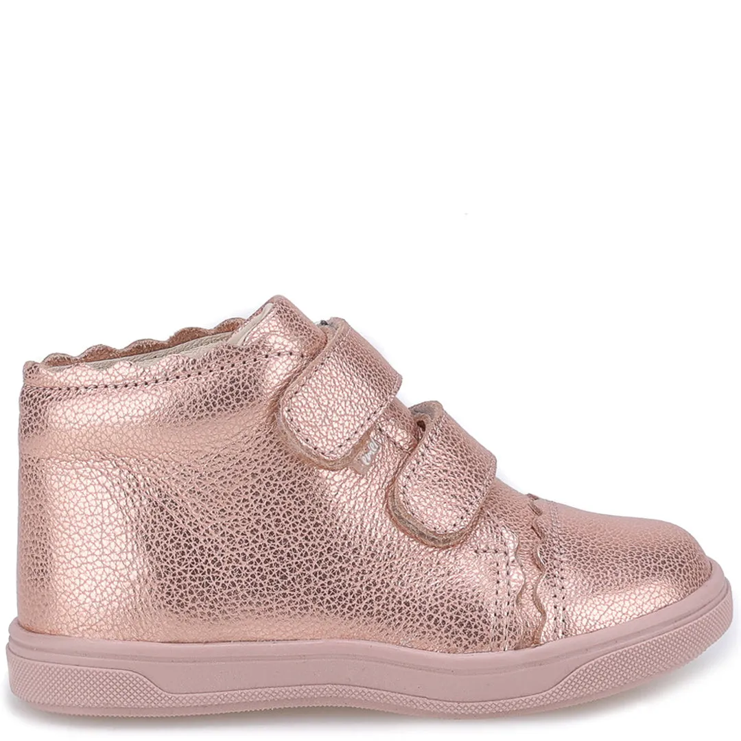 (2671-1) Emel shoes velcro trainers rose gold