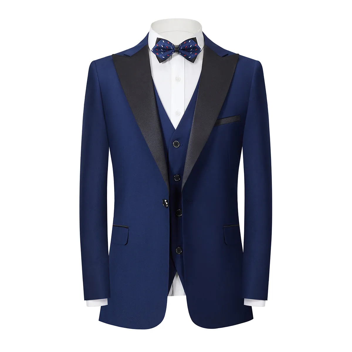 3-Piece One Button Suit Slim Fit Blue Suit