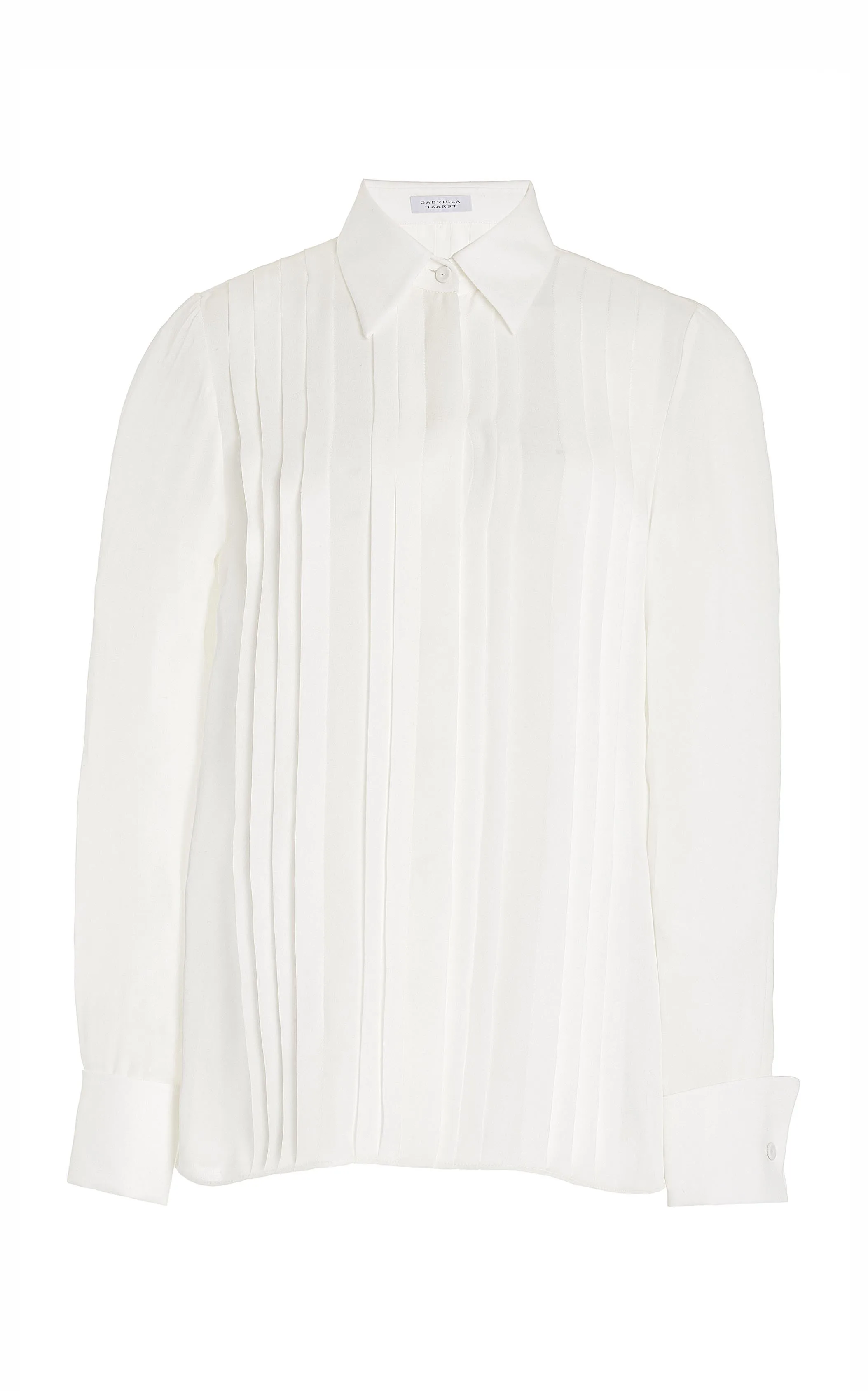 Aime Shirt in Ivory Silk Georgette Twill