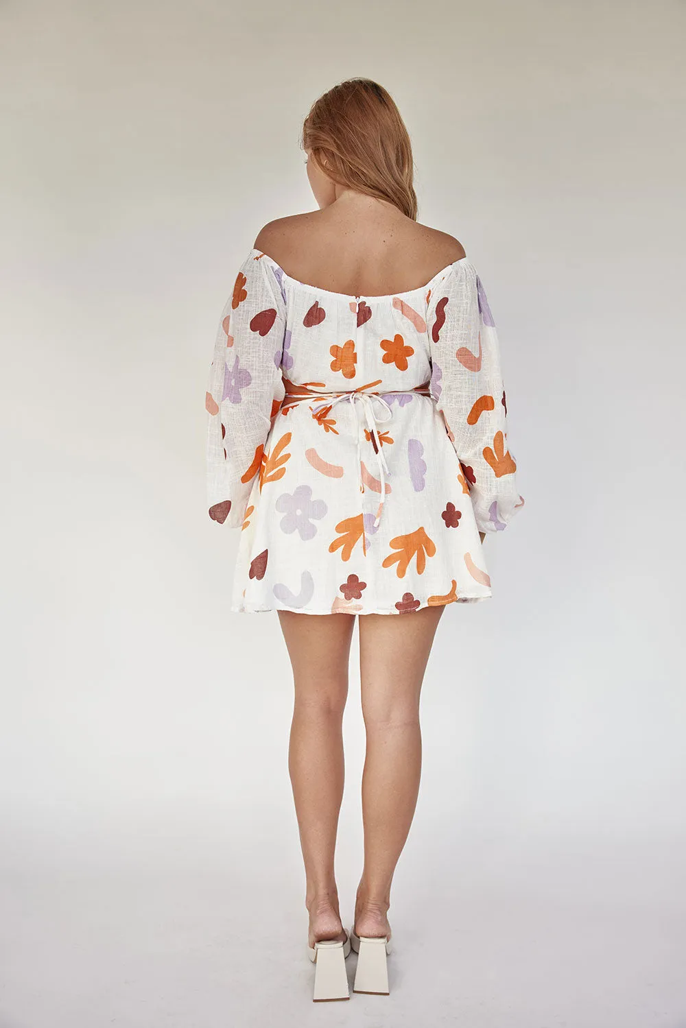 Avie Off Shoulder Dress - Autumn