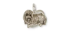 Bearded Collie Charm Handmade Sterling Silver Dog Jewelry BCL2-C