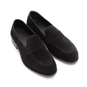 Black Suede Penny Loafer