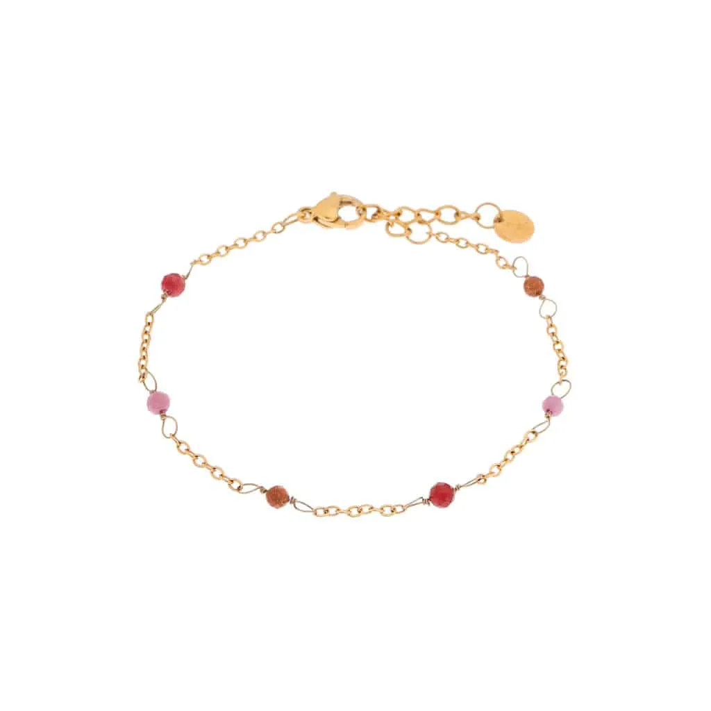 Bracelet Dottie Ruby Gold