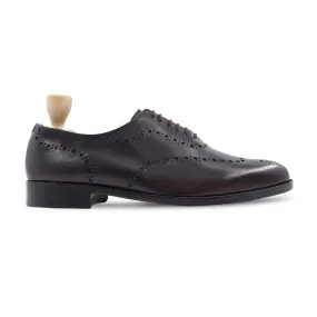 Bristol - Men's Dark Brown Calf Leather Wholecut Shoe