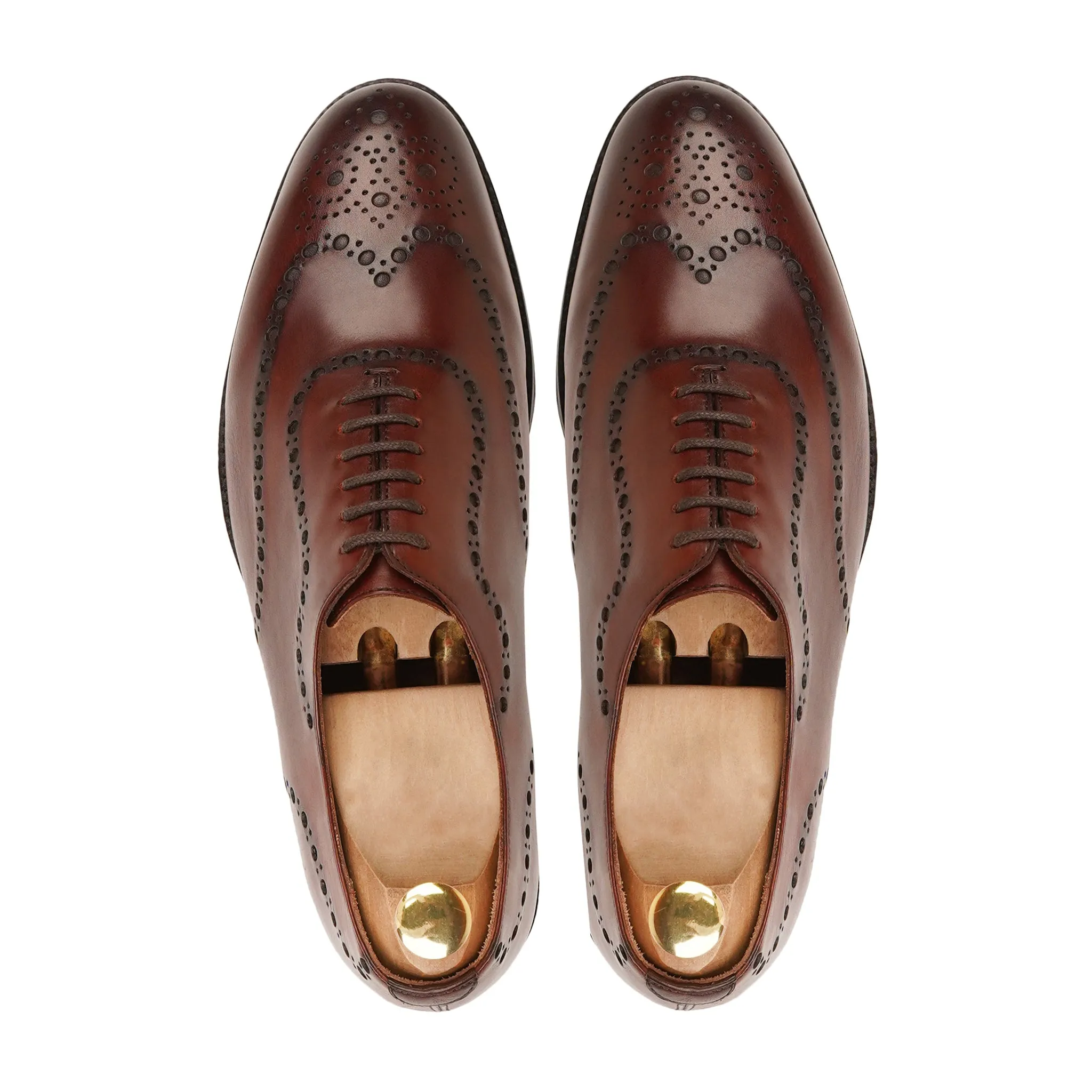 Bristol - Men's Reddish Brown Calf Leather Wholecut Shoe