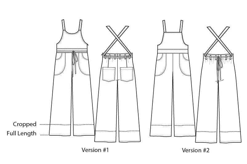 Burnside Bibs Overalls Sewing Pattern | Sizes 0-20 by Sew House Seven