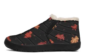 Cozy Autumn Winter Sneakers - Warm & Easy Slip-On Shoes Lined with Vegan Wool with Anti-Slip Soles