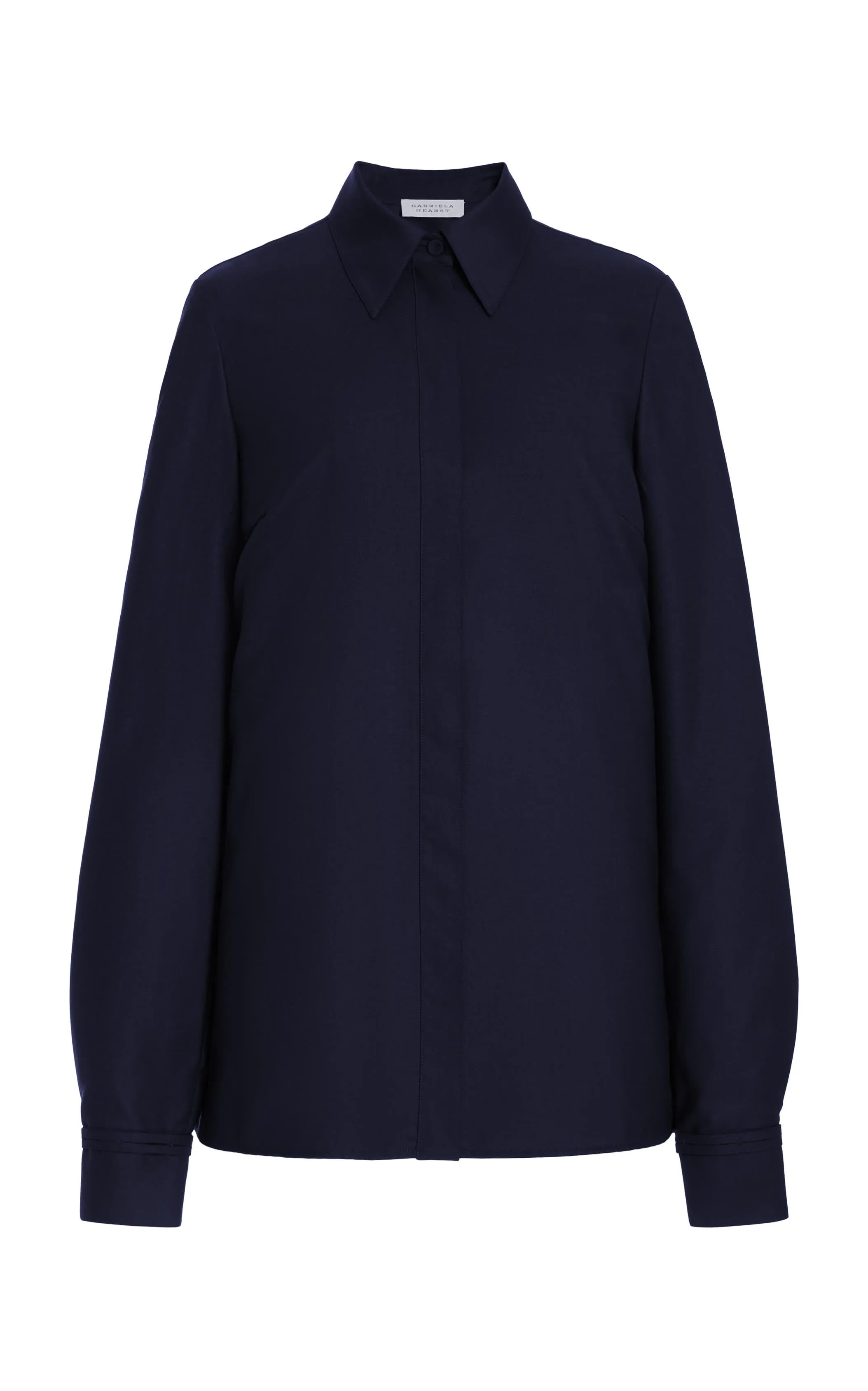 Cruz Shirt in Dark Navy Lightweight Cashmere