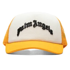 Curved Logo Mesh Cap - Ocher/Yellow