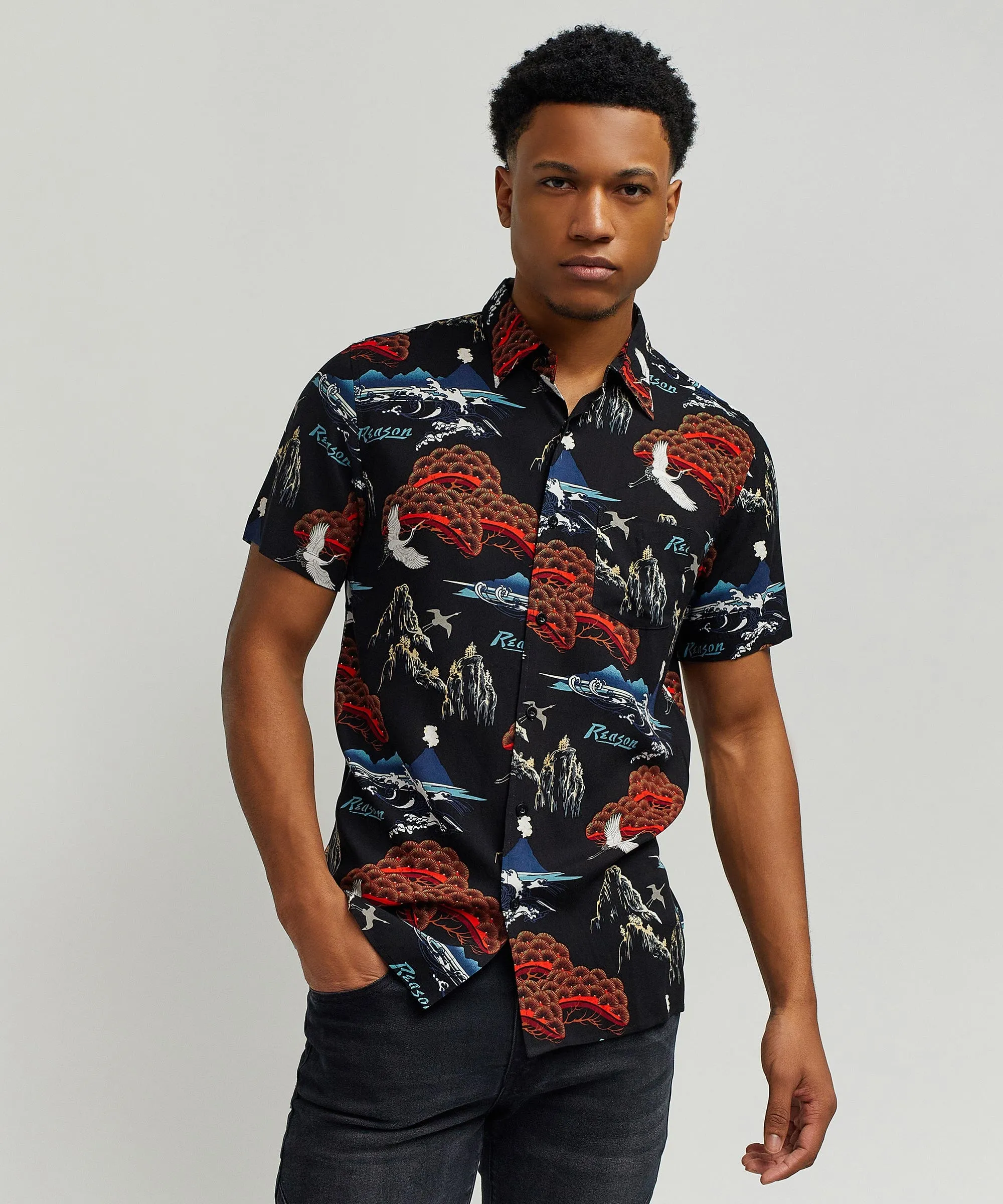 Eruption Allover Print Short Sleeve Shirt