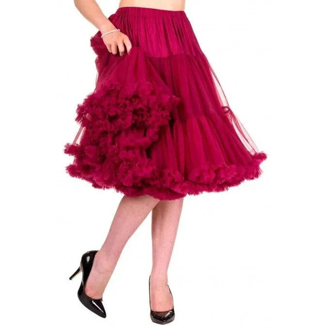 EXTRA LONG Full Bordeaux Net Vintage Rockabilly 50s Petticoat Skirt