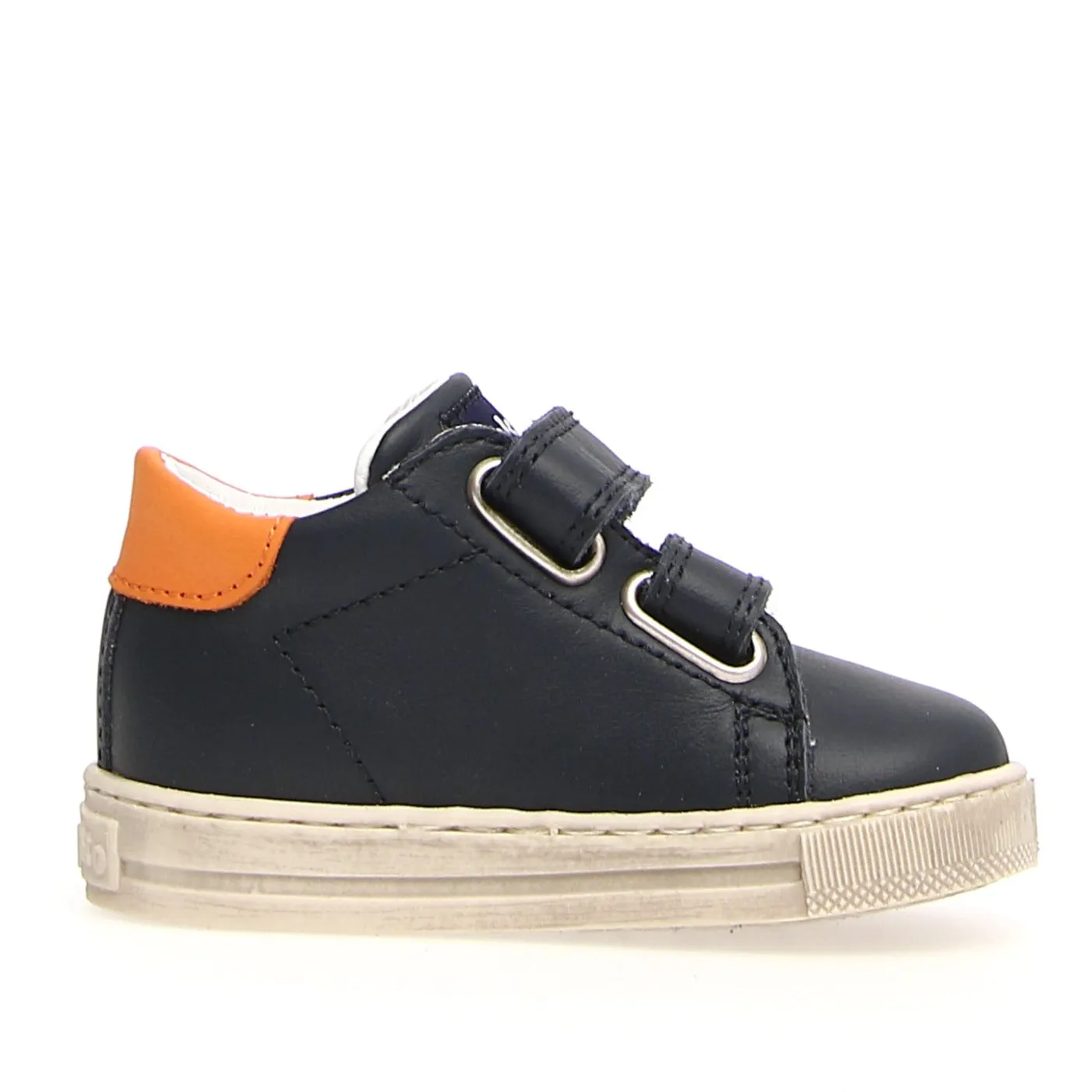 Falcotto Boy's and Girl's Sasha Vl Calf Fashion Sneakers, Navy/Orange