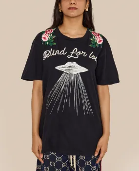 GUCCI BLIND FOR LOVE BLACK TEE