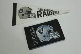 LA Raider Vintage 80's Velcro Wallet and Mini Pennant