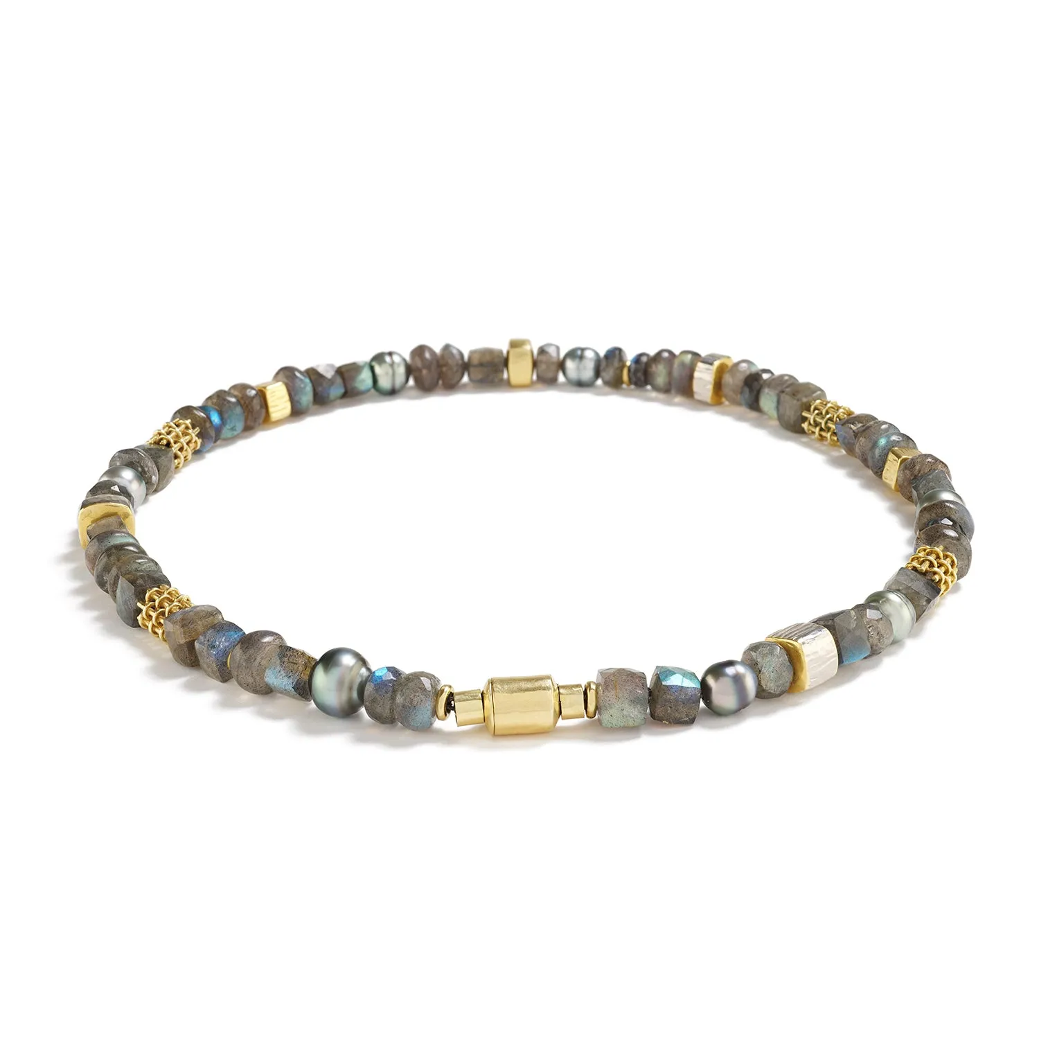 Labradorite & Tahitian Pearl Necklace