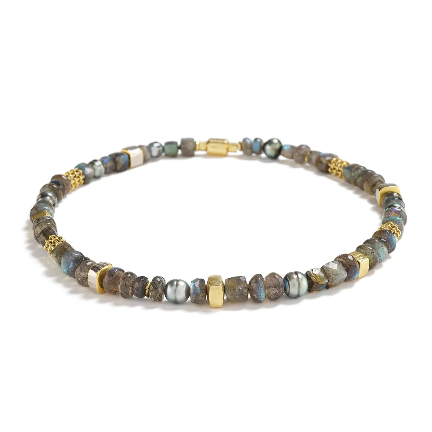 Labradorite & Tahitian Pearl Necklace