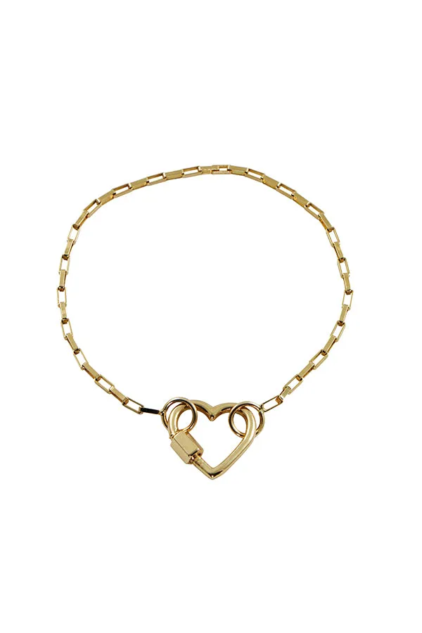 Marla Aaron 14k Yellow Gold Baby Heart Lock