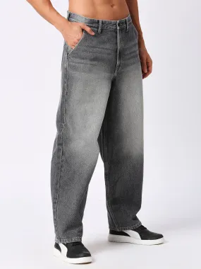 Men's Grey Baggy Fit Denim