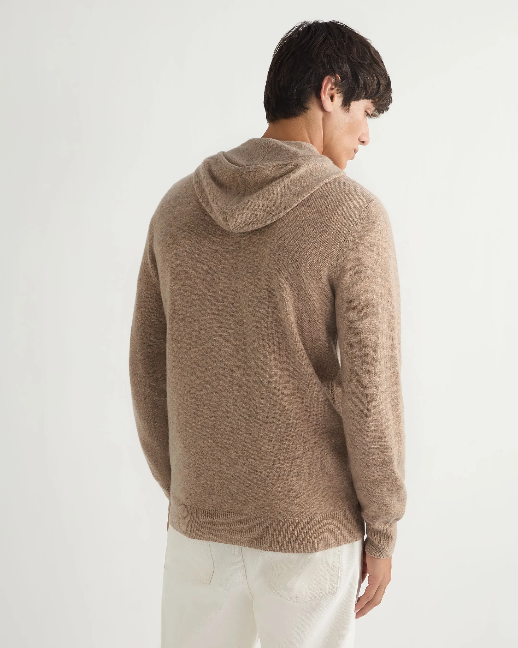 Men's Ladbroke Cashmere Hoodie Oatmeal Brown