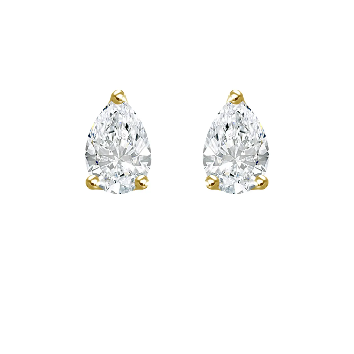 Mixed Shapes Solitaire Diamond Stud