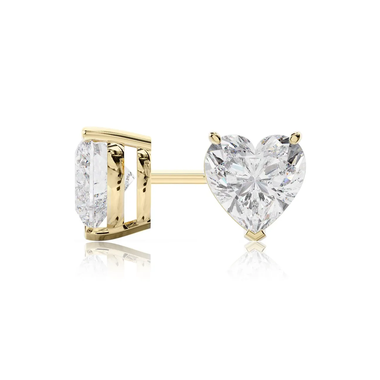 Mixed Shapes Solitaire Diamond Stud