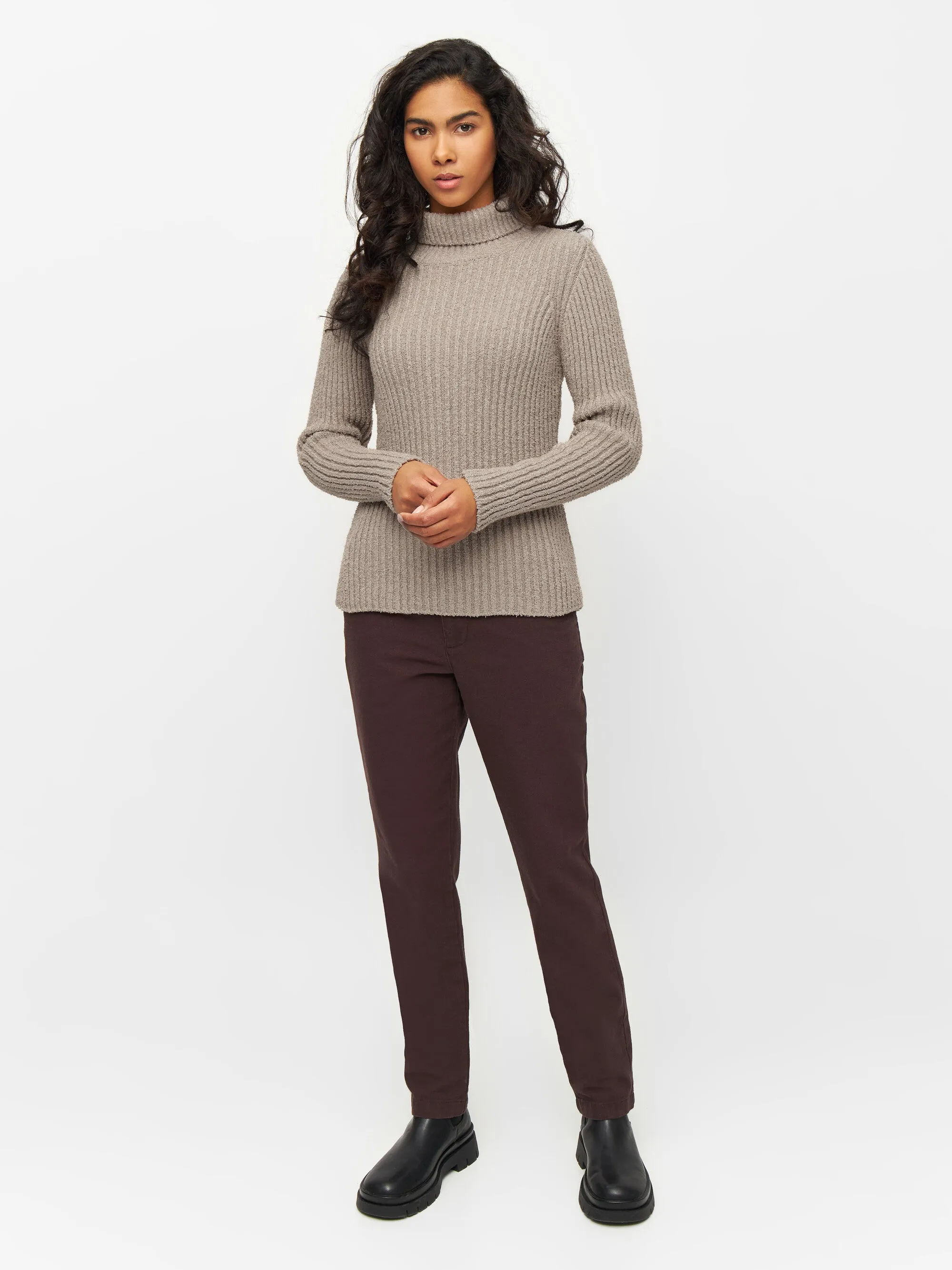 Mouline roll neck - Light feather gray