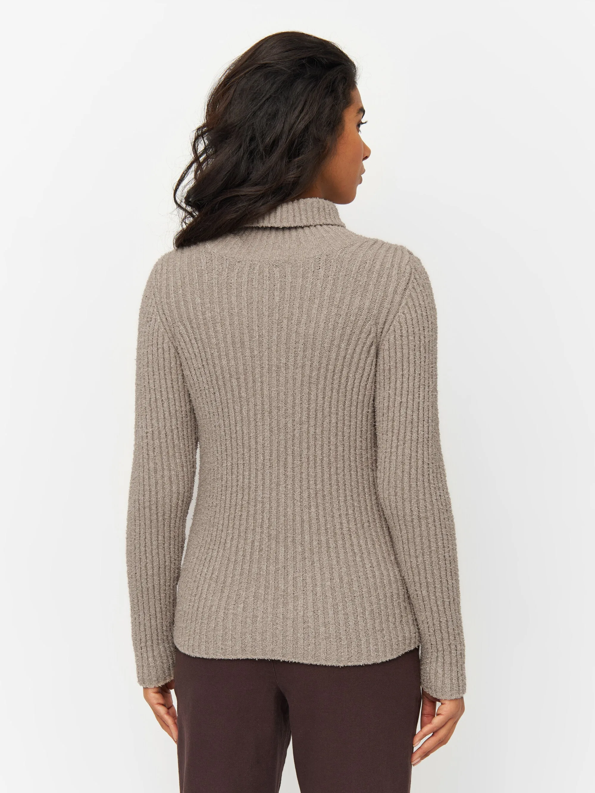 Mouline roll neck - Light feather gray