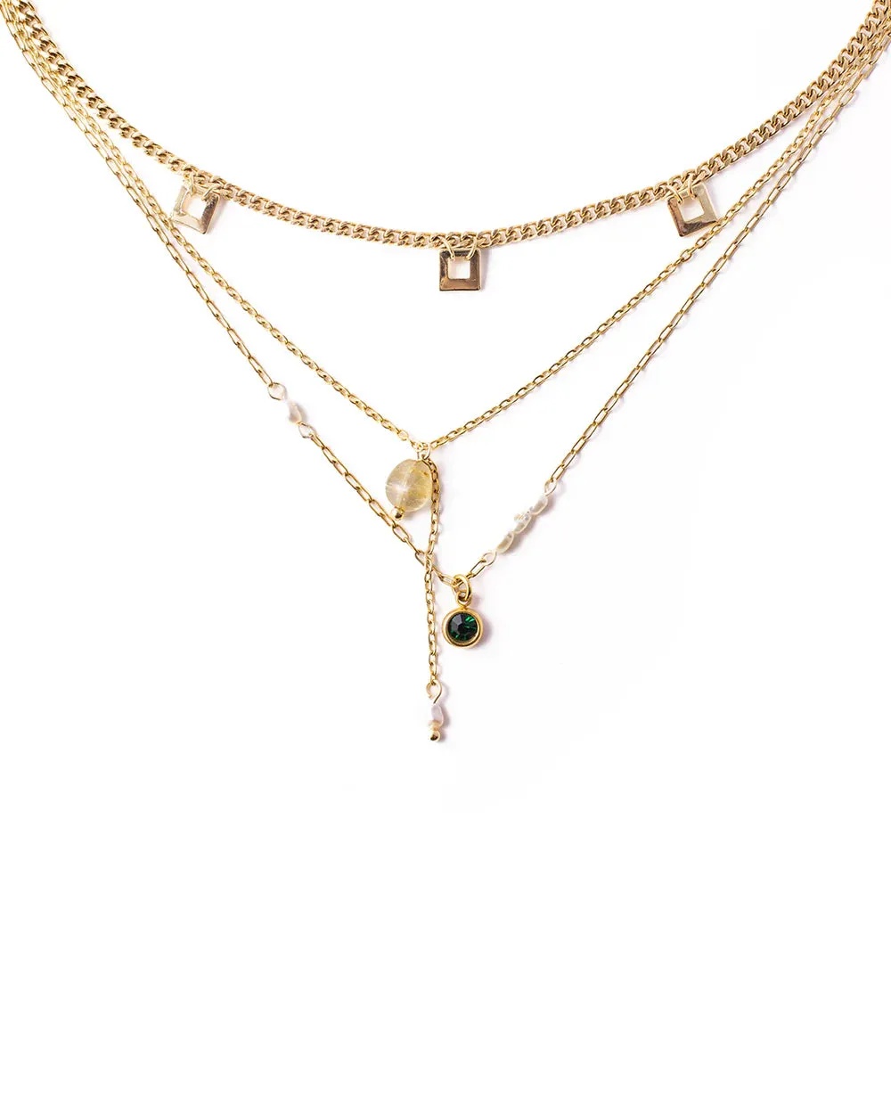 Muzo Necklace in Gold