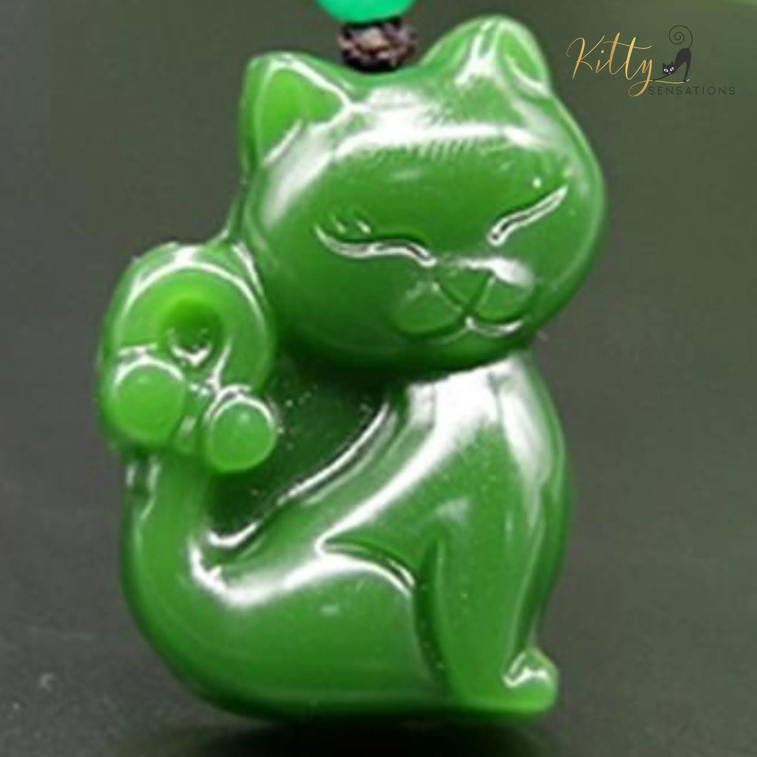 Natural Jade Cat Necklace