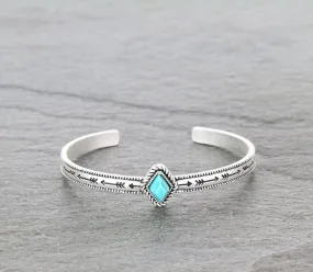 Natural stone turquoise cuff bracelet