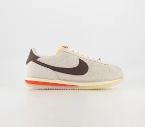 Nike Cortez Sail Earth Light Orewood Metallic Silver Uk Size 5