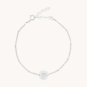 November Chrysanthemum Silver Birthflower Bracelet W.