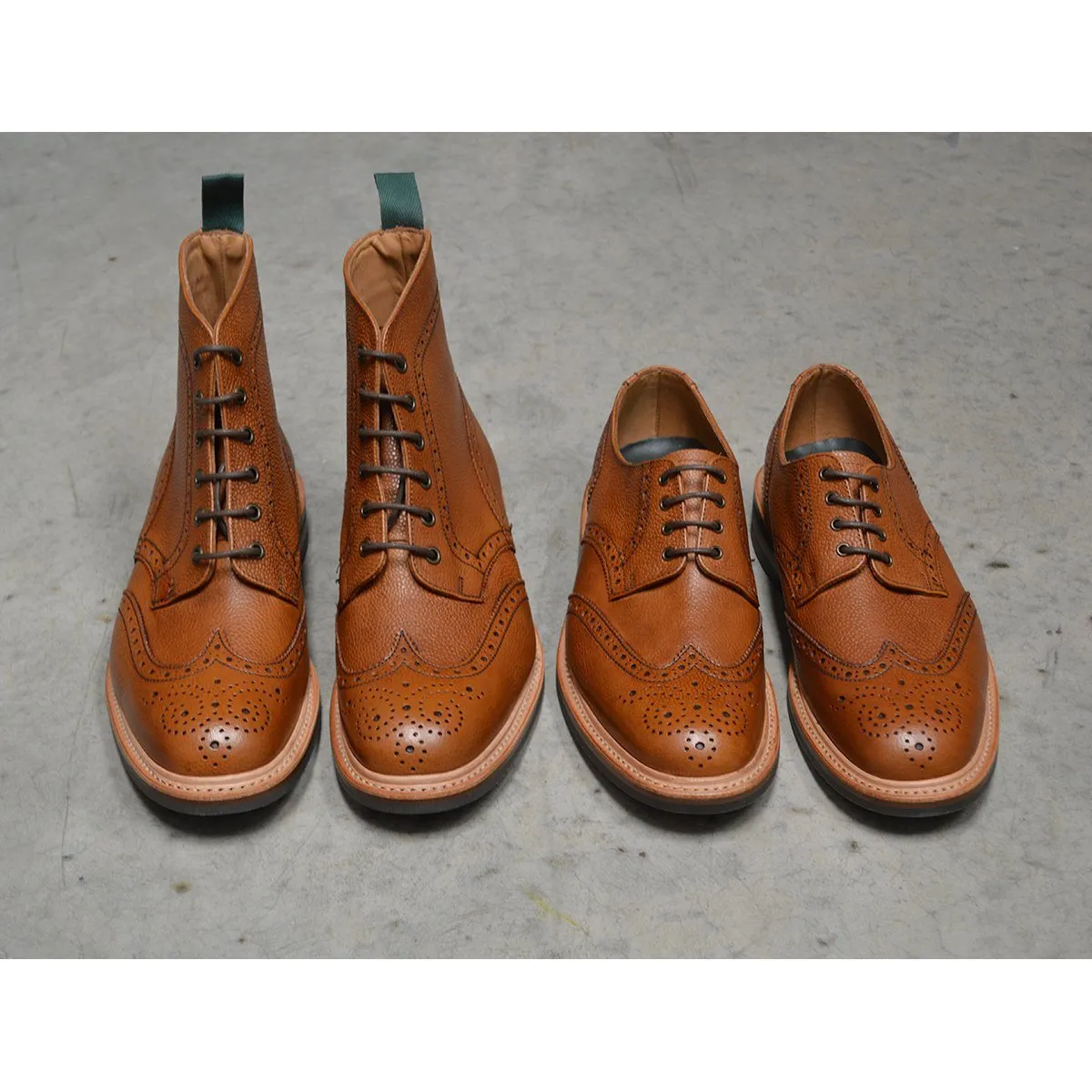 NPS HEATH Brogue Boots -Acorn Grain with Itshide Sole