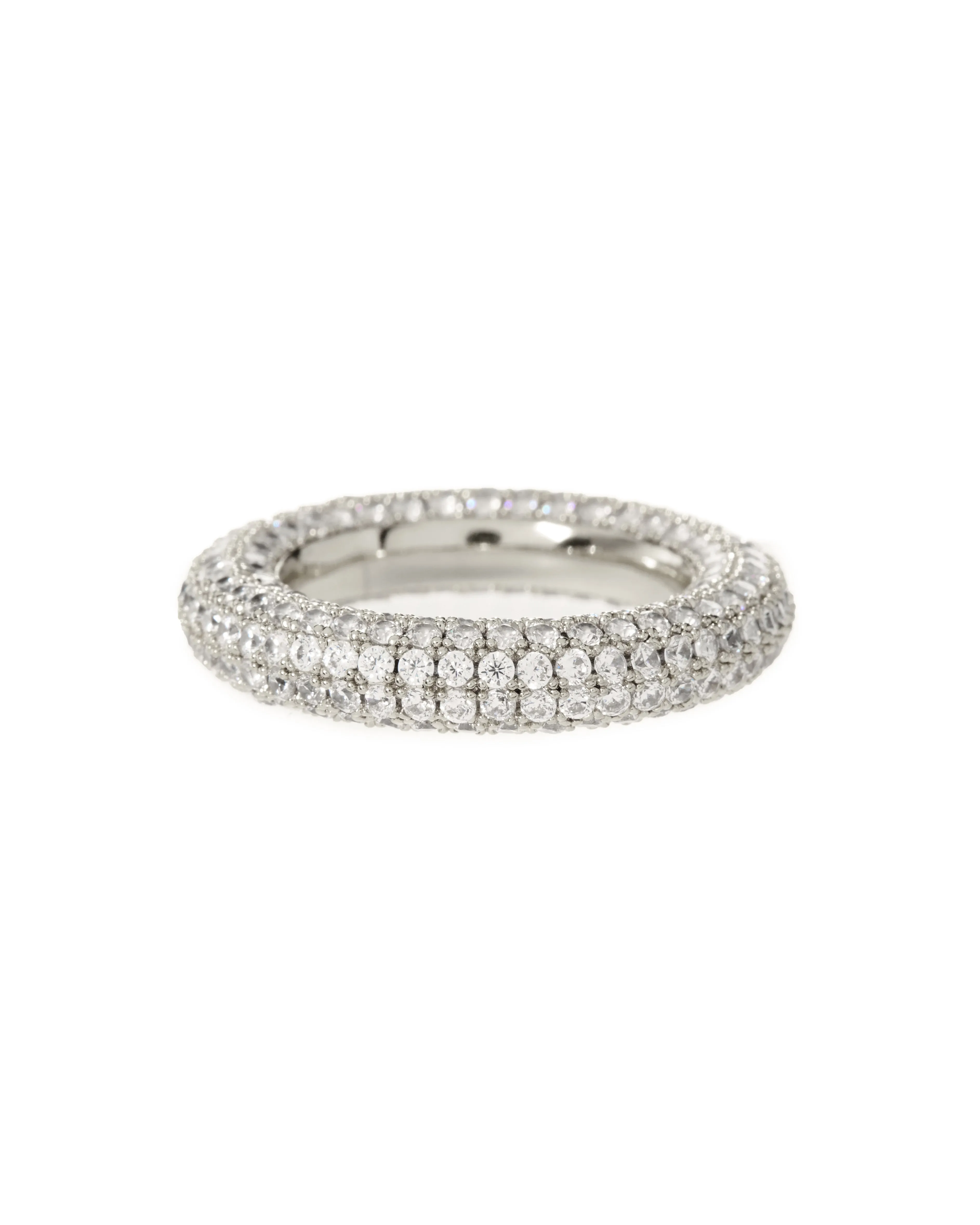 Pave Amalfi Ring- Silver