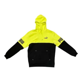 Puma men's hoodie Power Colorblock TR 848009-29 lemon yellow black