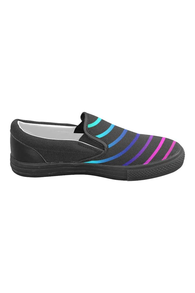 Rainbow Men's Slip-on Canvas Shoes (Model 019)