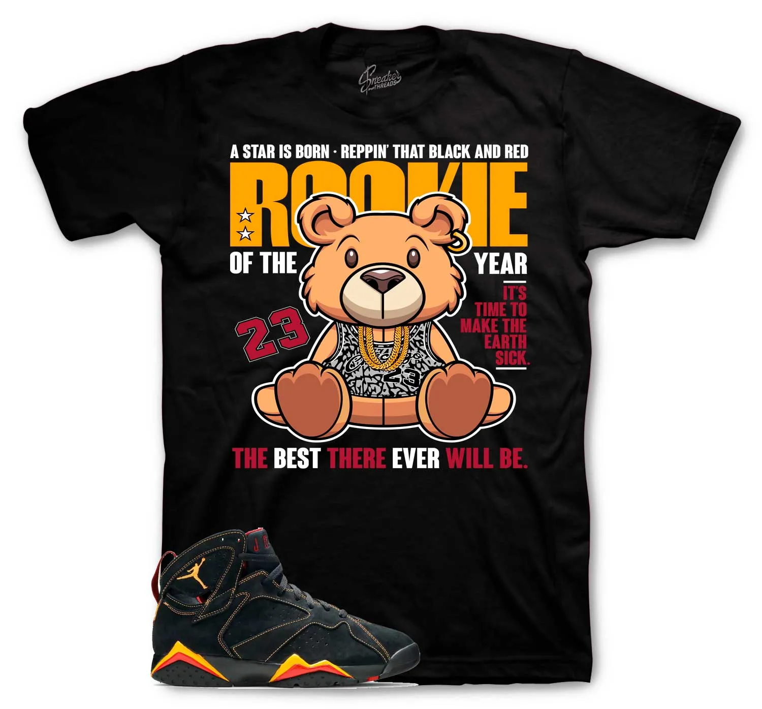 Retro 7 Citrus Rookie Bear Shirt