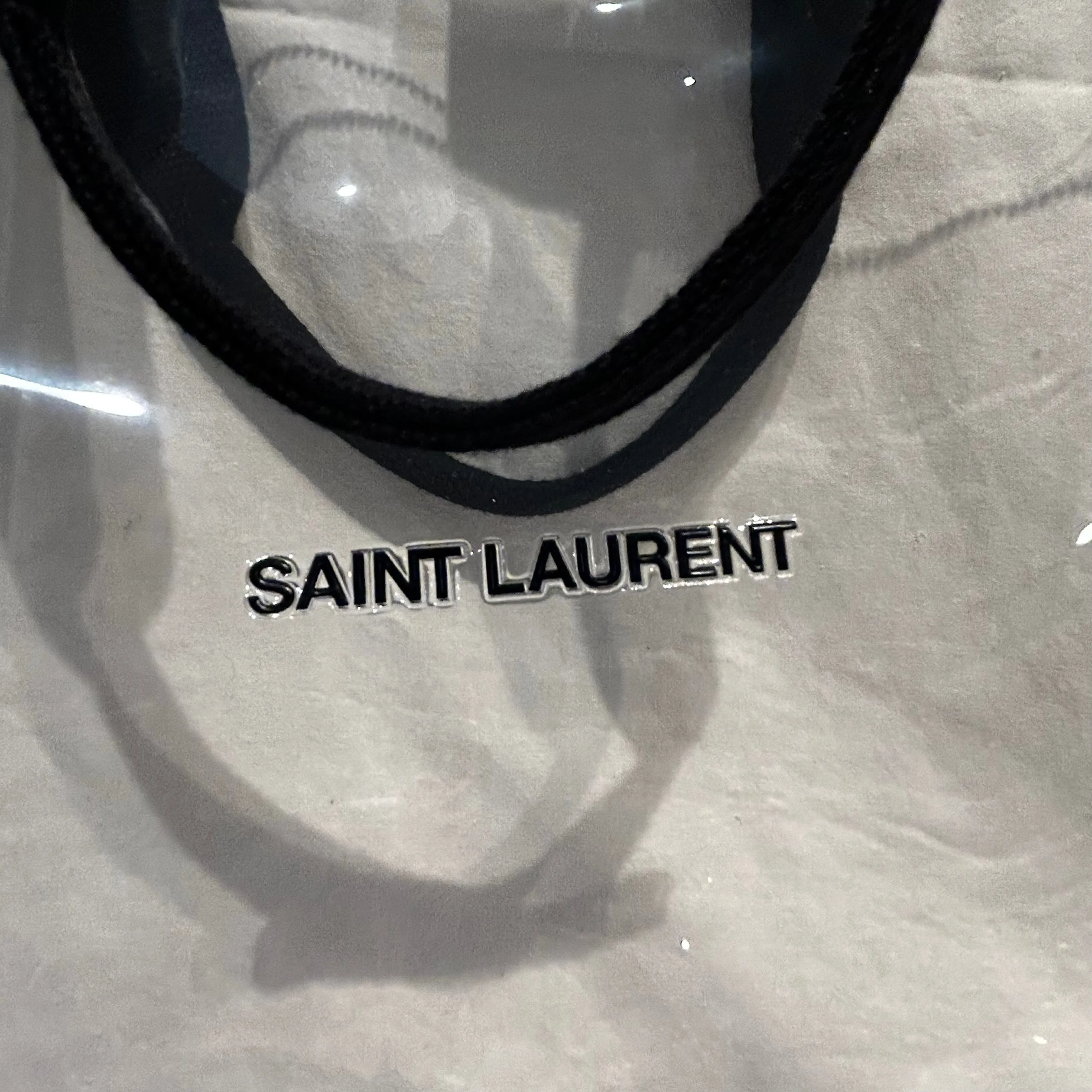 Saint Laurent Brand New 420 Clear Plastic Tote Bag