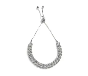 Sterling Silver & Vermeil - Curb Pave Chain Link Bracelet