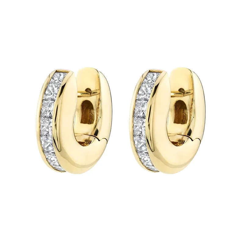 Stud Zircon Hoop Earrings