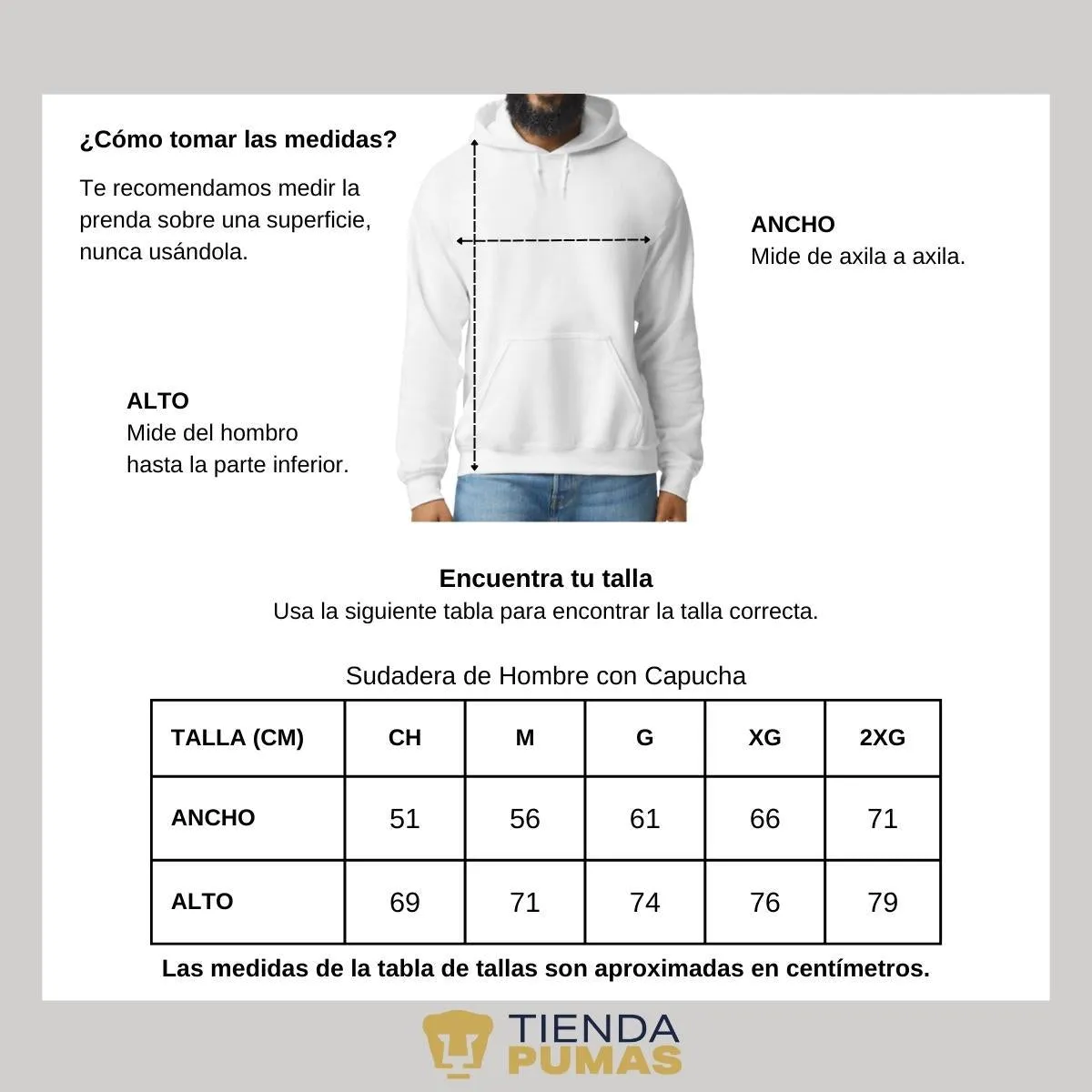 Sudadera para Hombre Hoodie Pumas UNAM Mi pasión