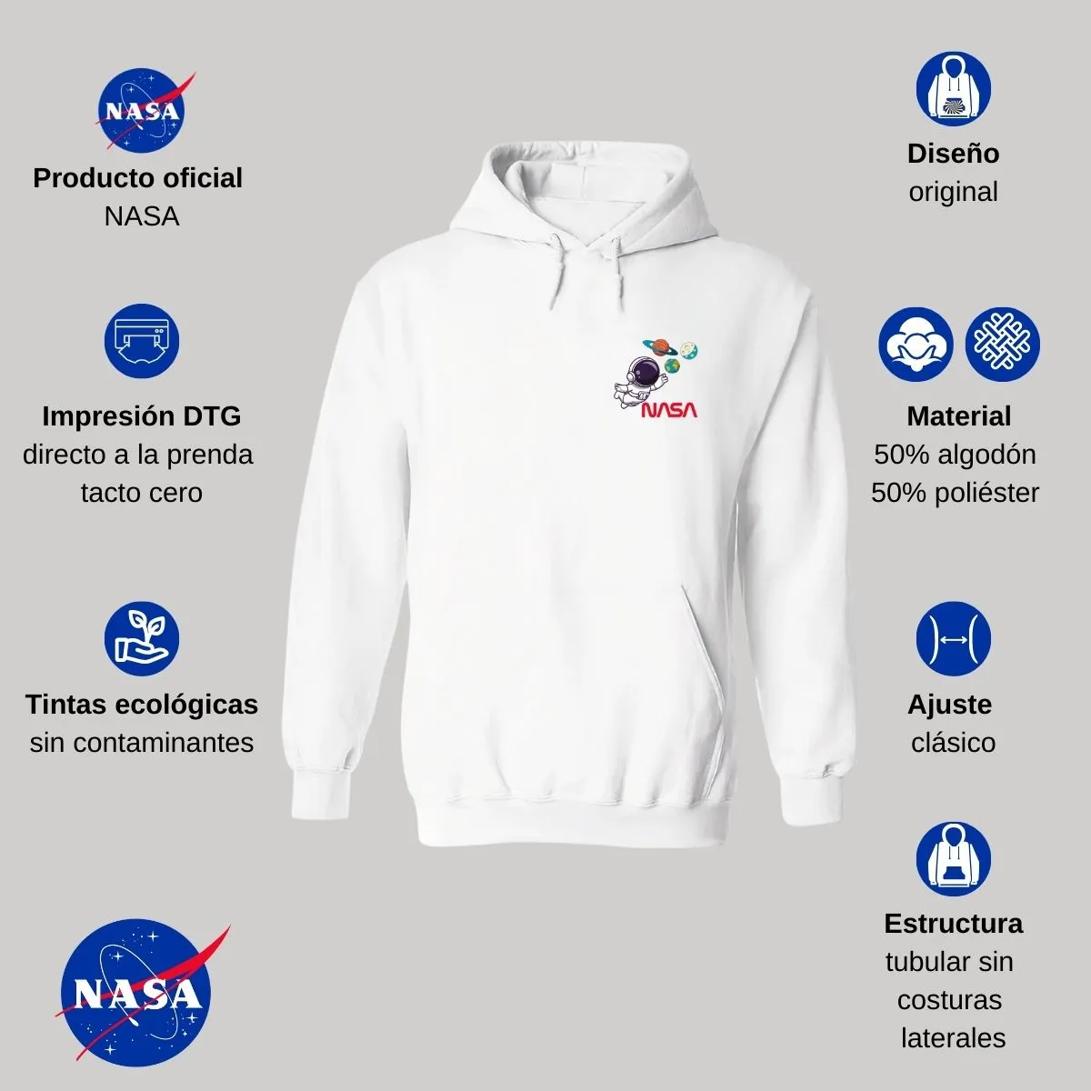 Sweater Suéter Mujer Hoodie Nasa Astronauta