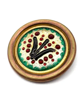 【USA輸入】 ヴィンテージ ポーセリン ブローチ/Vintage Porcelain Brooch