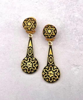 【USA輸入】ヴィンテージ  ダマシン イヤリング/Vintage Damascene Clip On Earrings