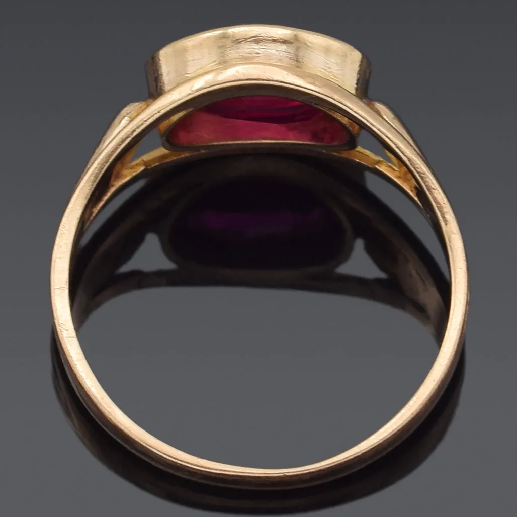 Vintage 10K Yellow Gold 1.19 Carat Ruby Band Ring