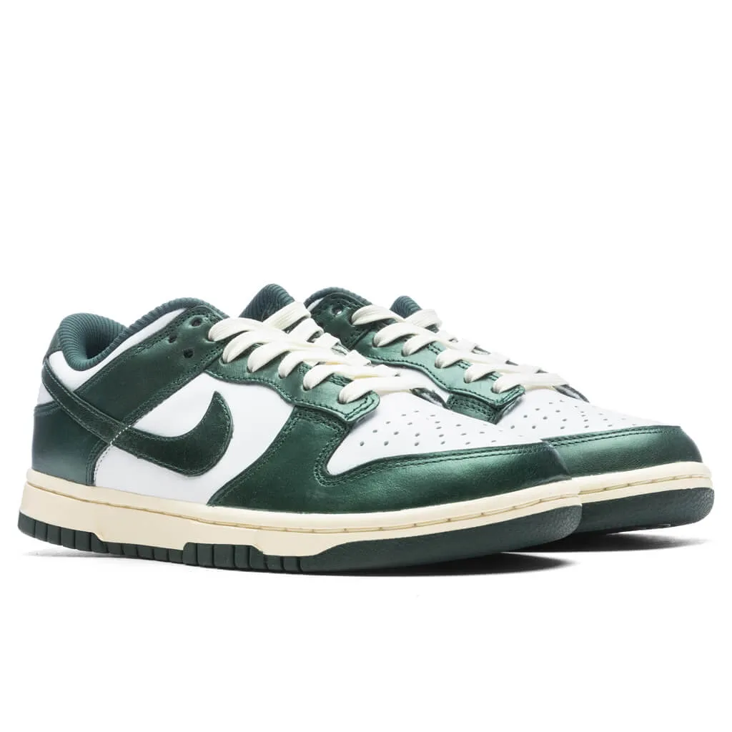 Women's Dunk Low `Vintage Green` - White/Pro Green/Coconut Milk