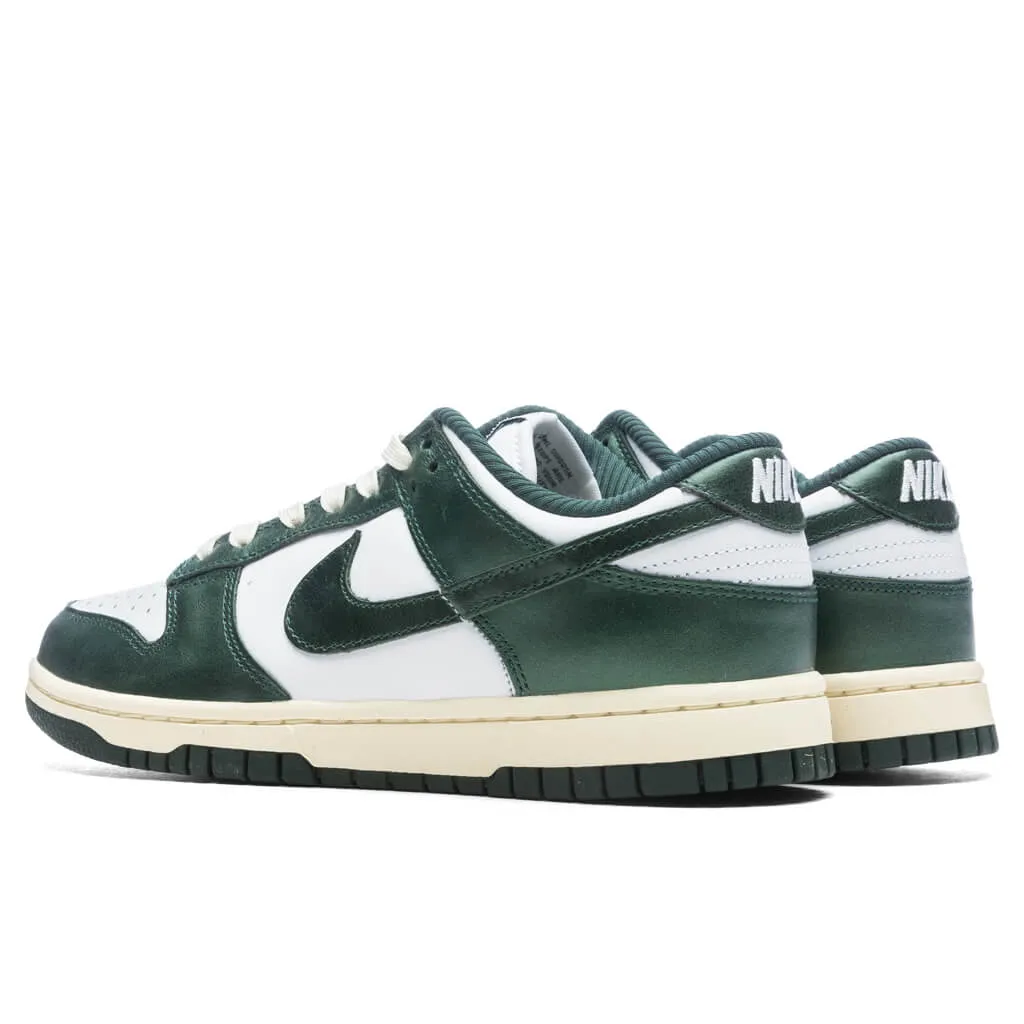 Women's Dunk Low `Vintage Green` - White/Pro Green/Coconut Milk