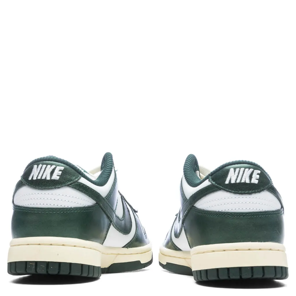 Women's Dunk Low `Vintage Green` - White/Pro Green/Coconut Milk