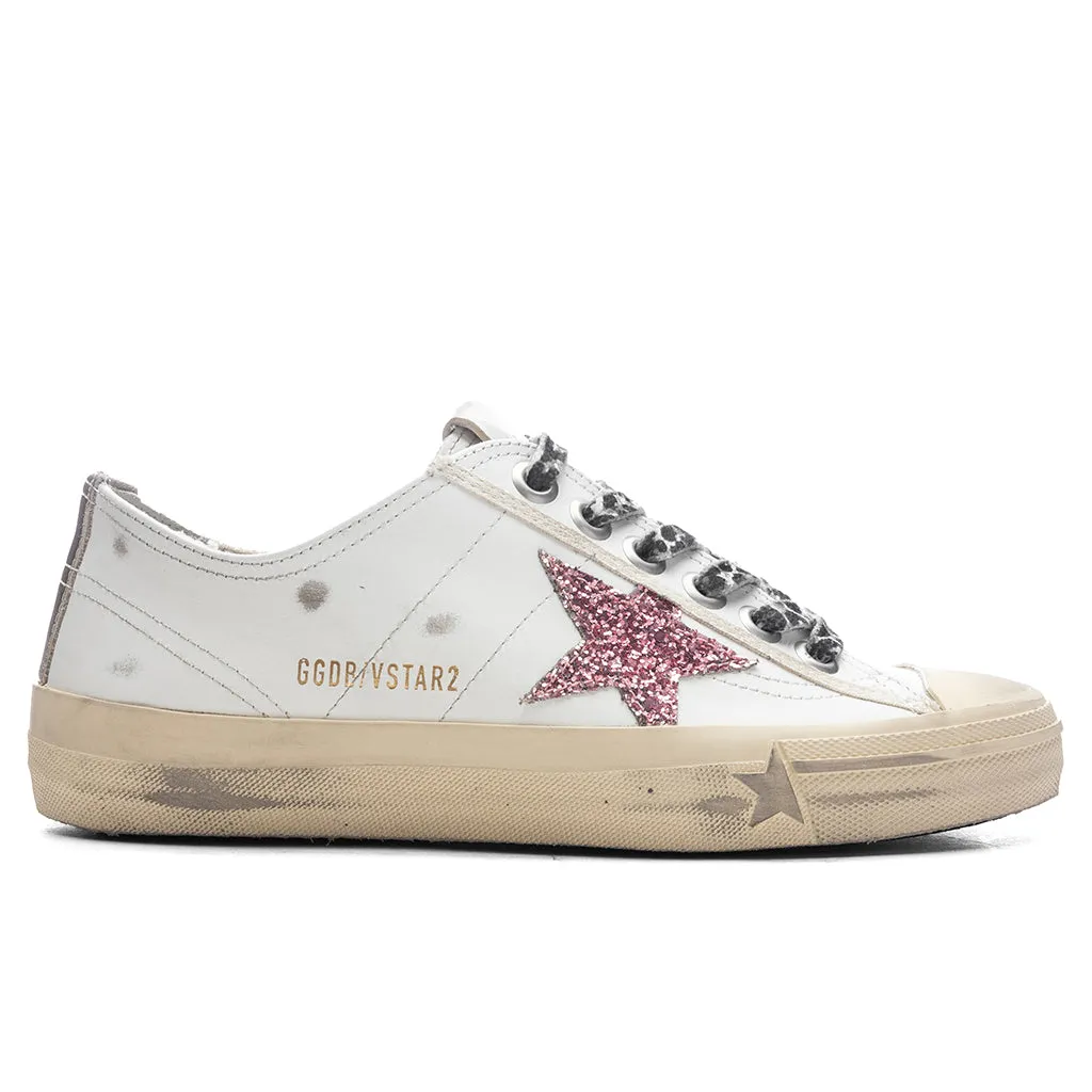 Women's V-Star 2 Leather Sneaker - White/Bubble Gum/Platinum