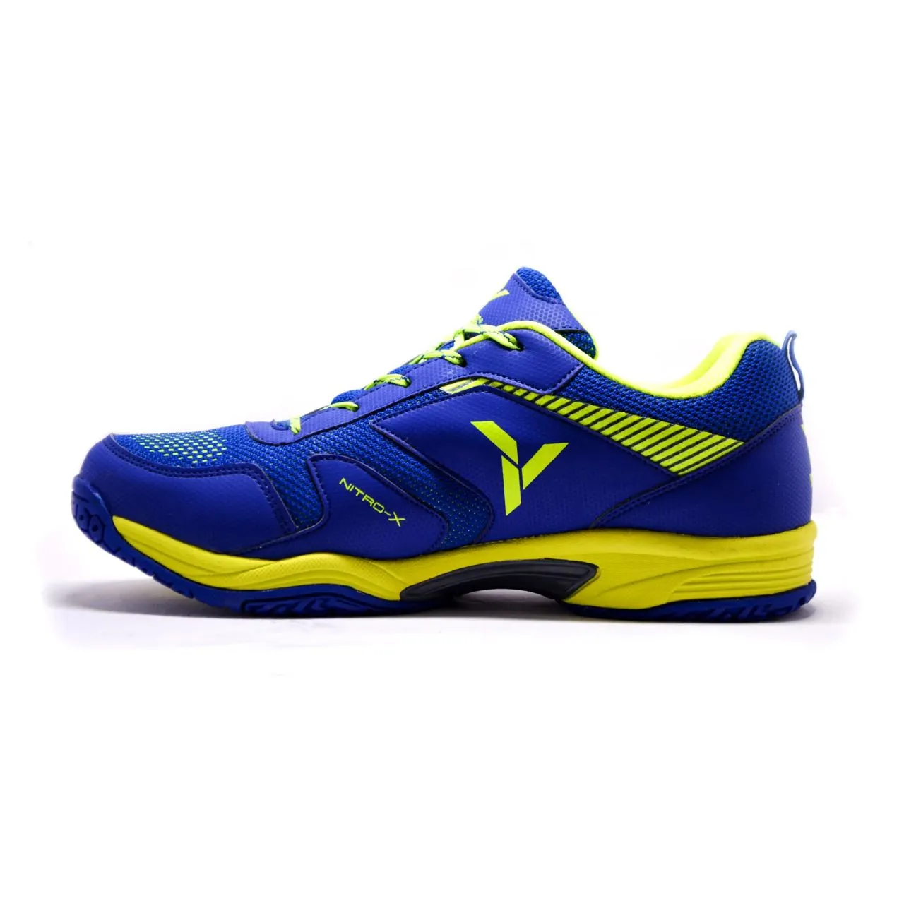 Young Nitro-X Badminton Shoe - Blue/Yellow